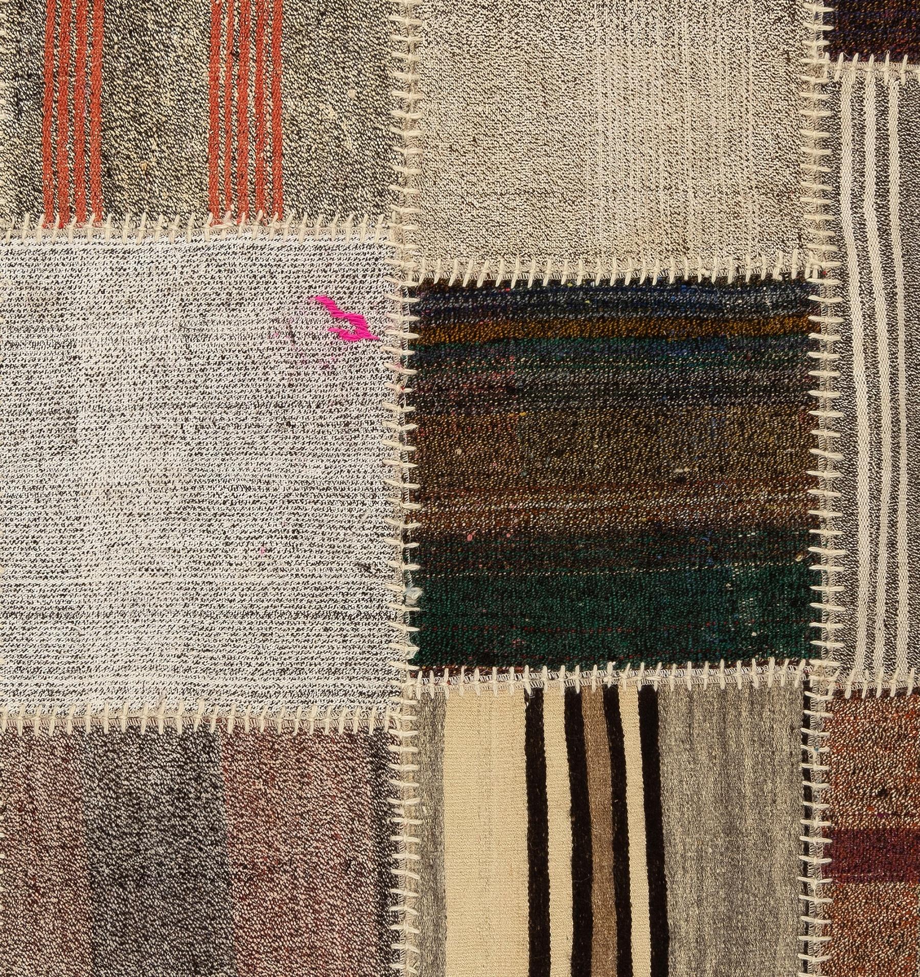Hand-Woven  5.9x8.4 ft Hand-Made Anatolian Patchwork Kilim Rug 'Flat-Weave', Floor Covering For Sale