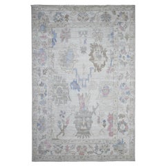 Tappeto Orientale Afghano Angora Oushak Tribale Design/One 5
9 "x8
9" Bianco