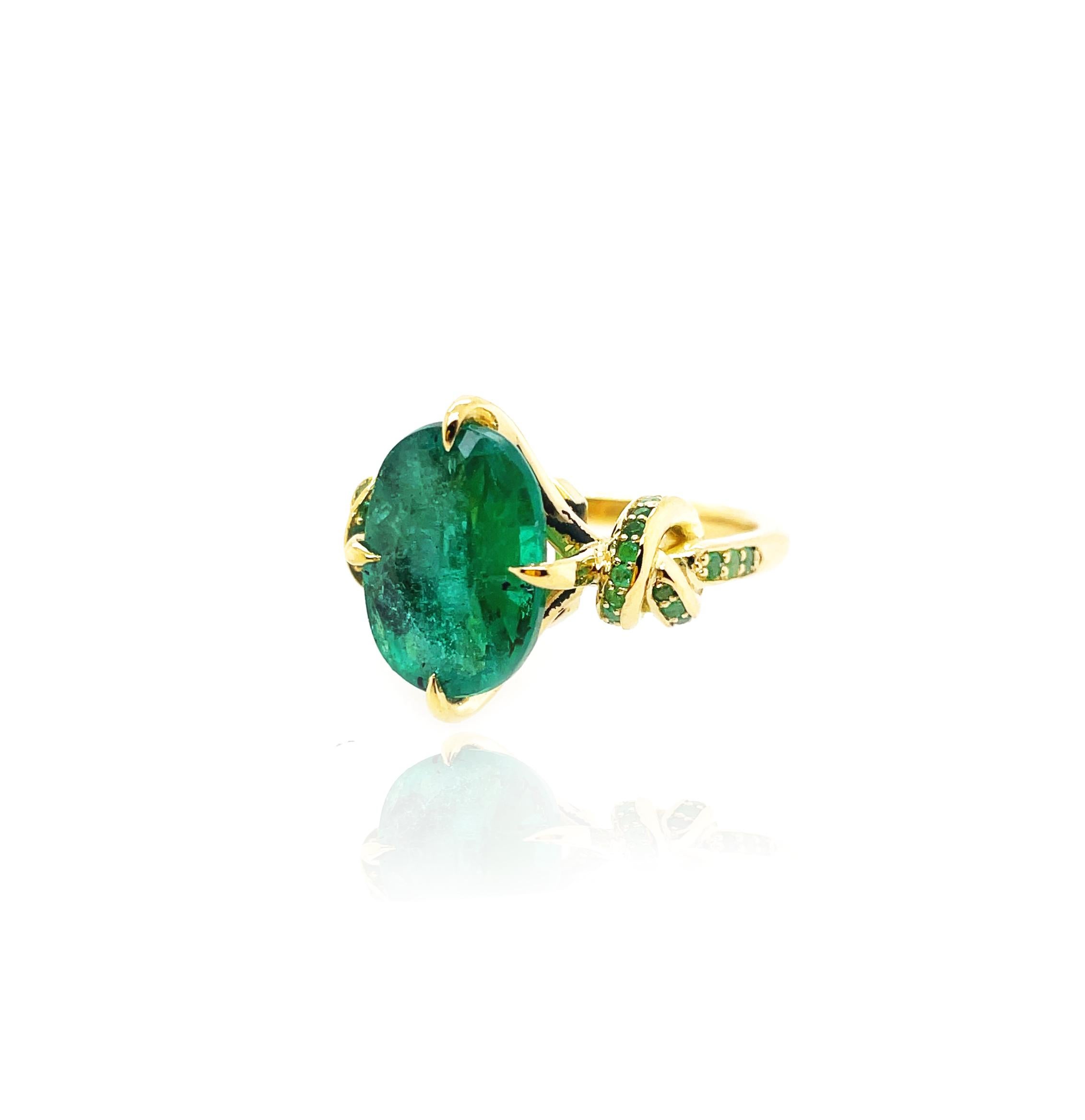 Our showstopper 4.01ct Natural Emerald 