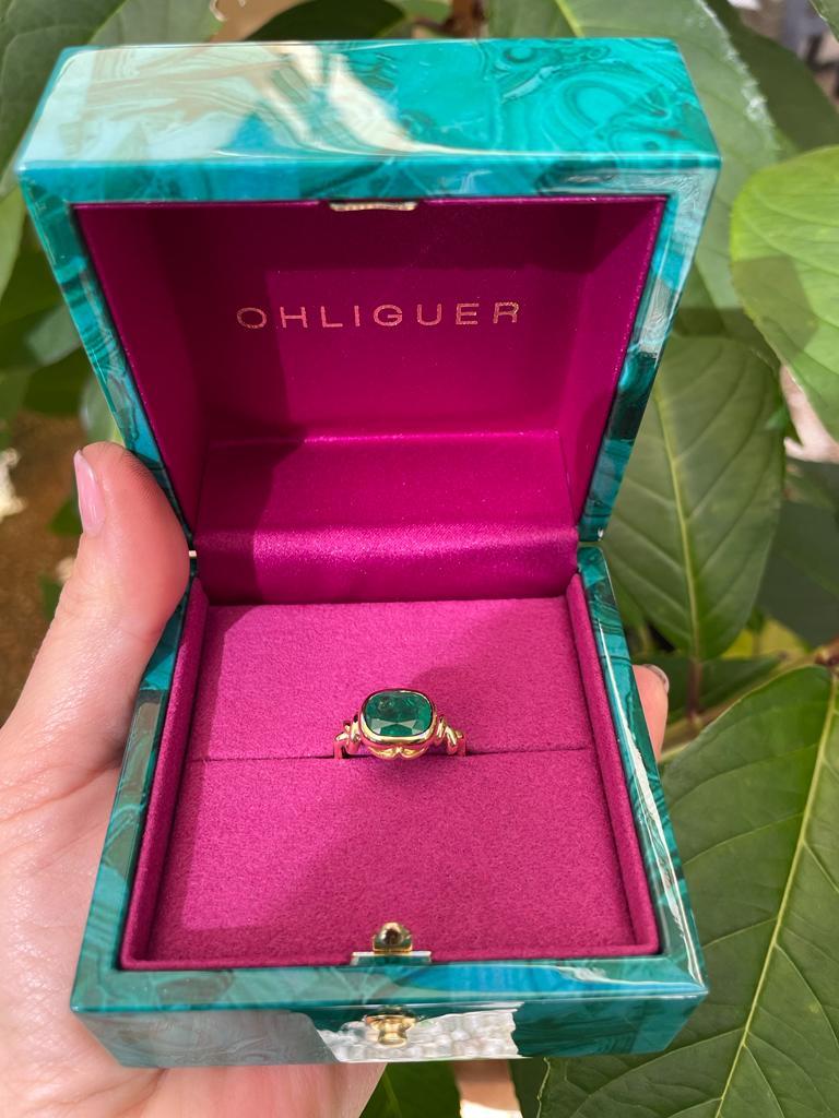 5ct Emerald Ring in 18ct Yellow Gold 4