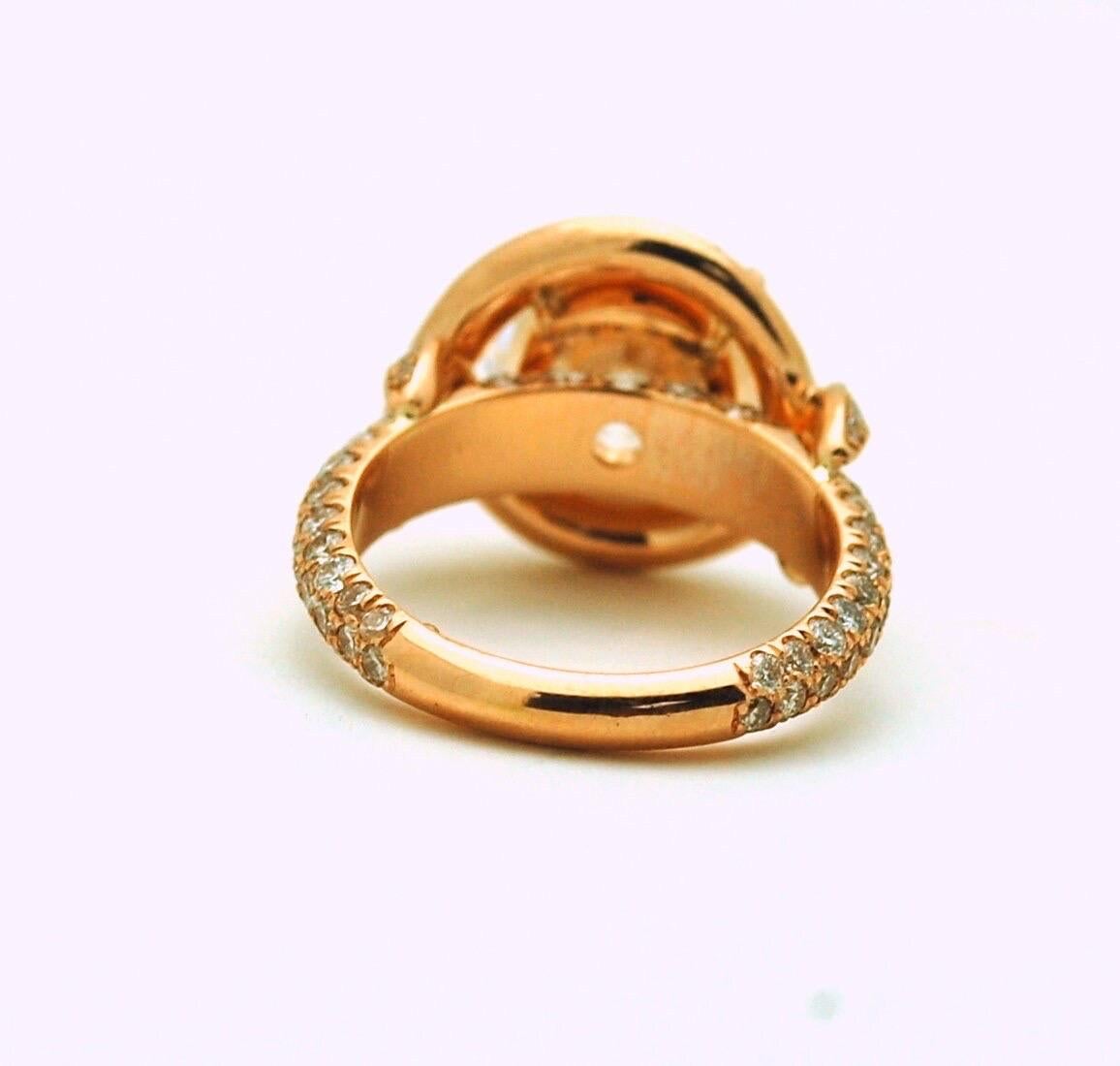 5ct Engagement ring 18KT rose gold luxurious ring Moissanite engagement ring For Sale 2