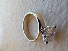 5ct Moissanite engagement ring 14KT gold large ring