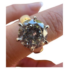 5ct Moissanite engagement ring 14KT gold large ring 
