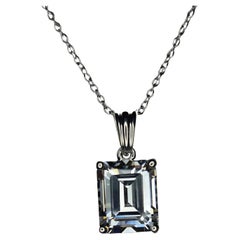 5Ct Moissanite Anhänger Halskette für Frauen Geburtstag Geschenk 925 Silber.