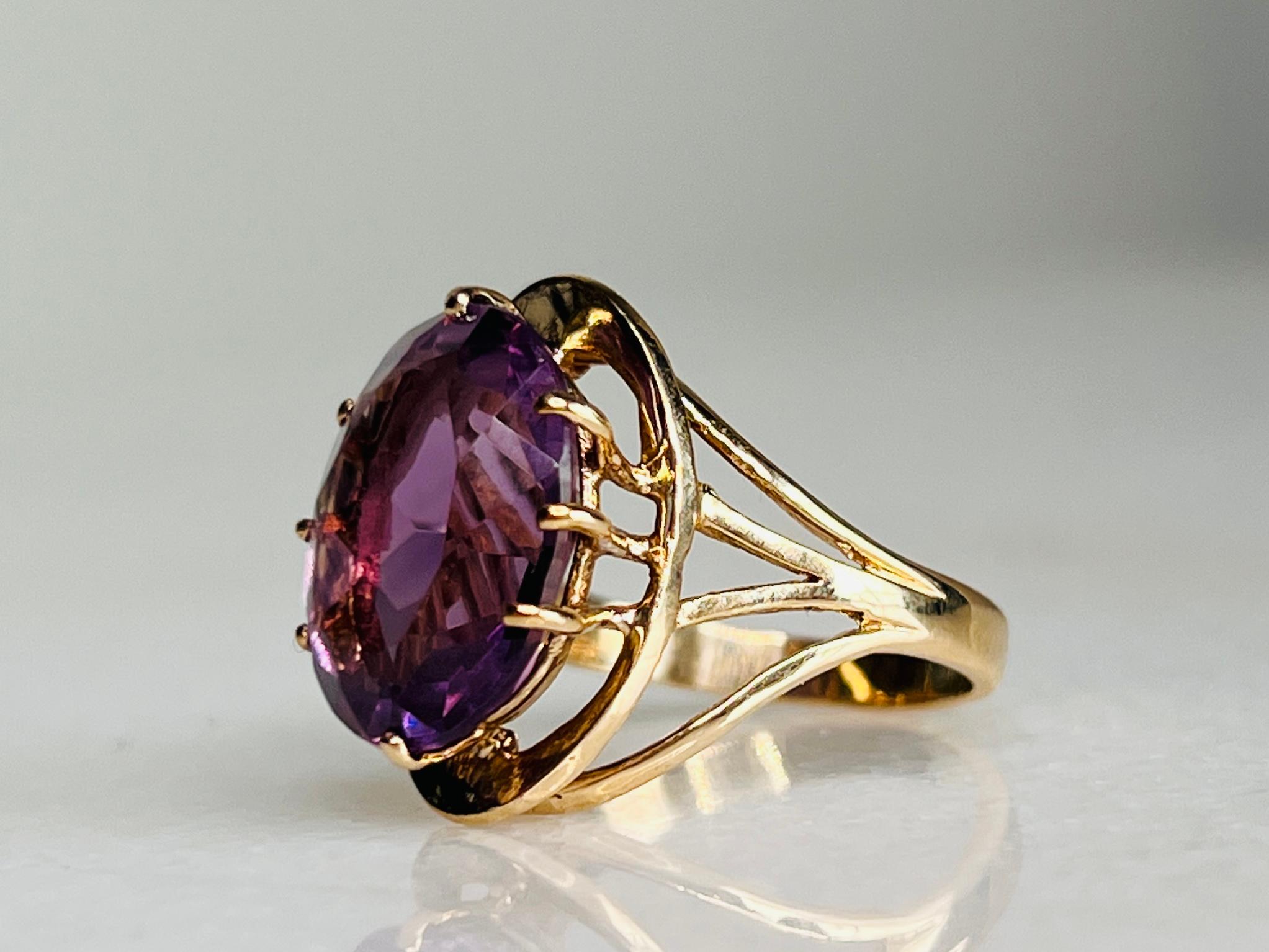 amethyst with gold inclusions