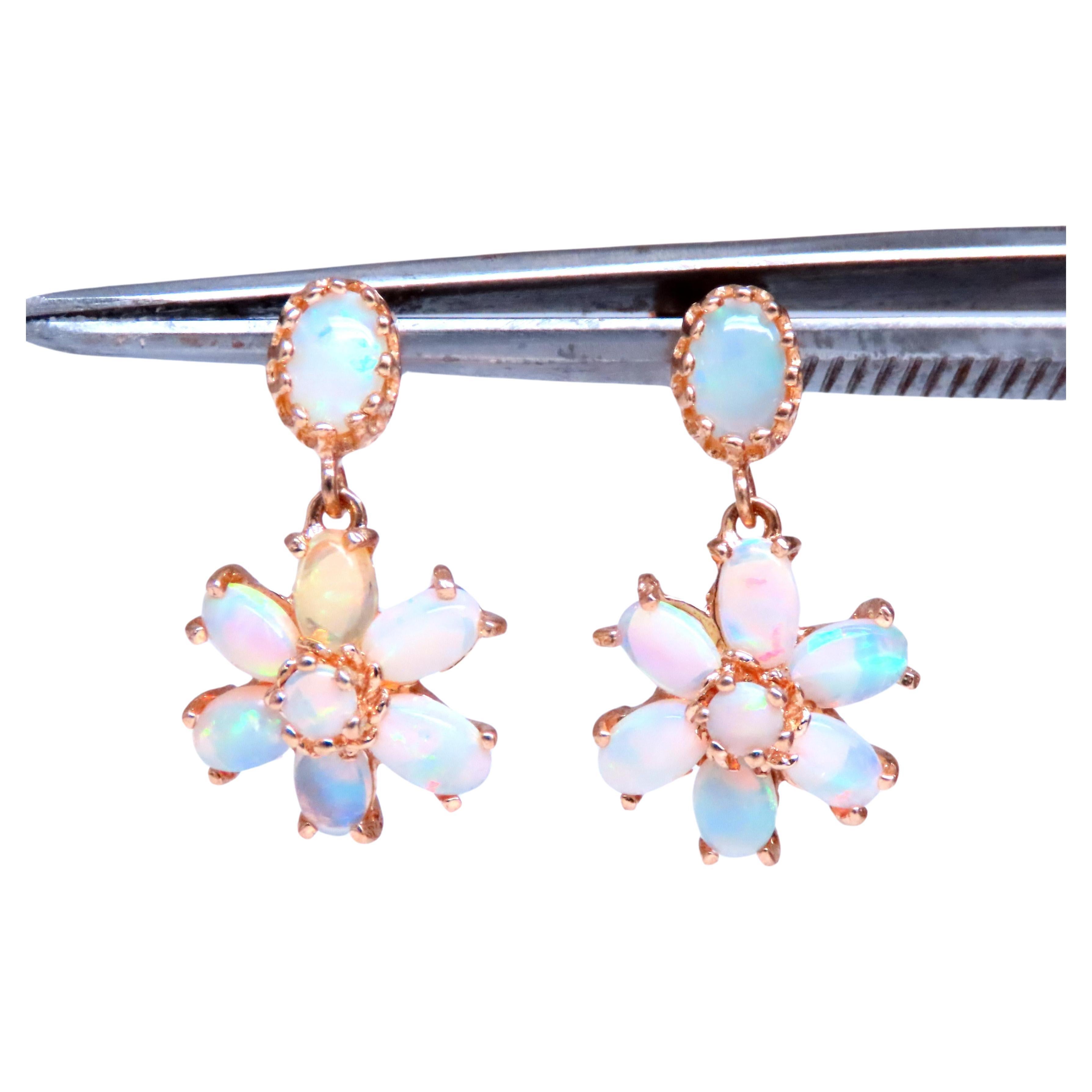 Pendientes Colgantes de Racimo de Ópalo Natural de 5ct Oro de 14kt 12597 en venta