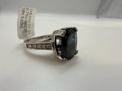 5ct Oval sapphire ring 18KT gold Large natural sapphire RARE FIND