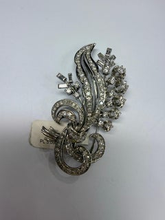 5ct platinum Diamond brooch, year unknown