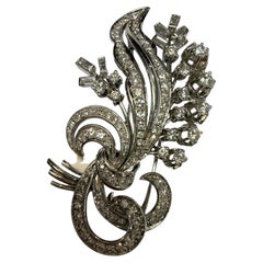 5ct platinum Diamond brooch, year unknown