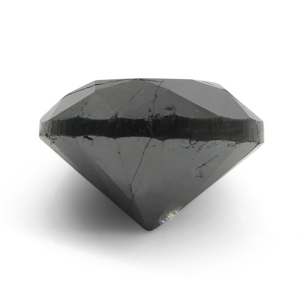 Women's or Men's 5ct Round Brilliant Cut Black Diamond  For Sale