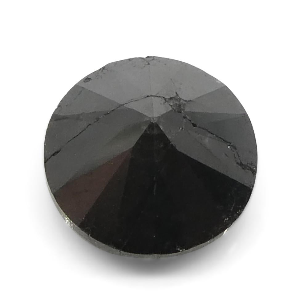 5ct Round Brilliant Cut Black Diamond  For Sale 1