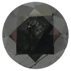 5ct Round Brilliant Cut Black Diamond 