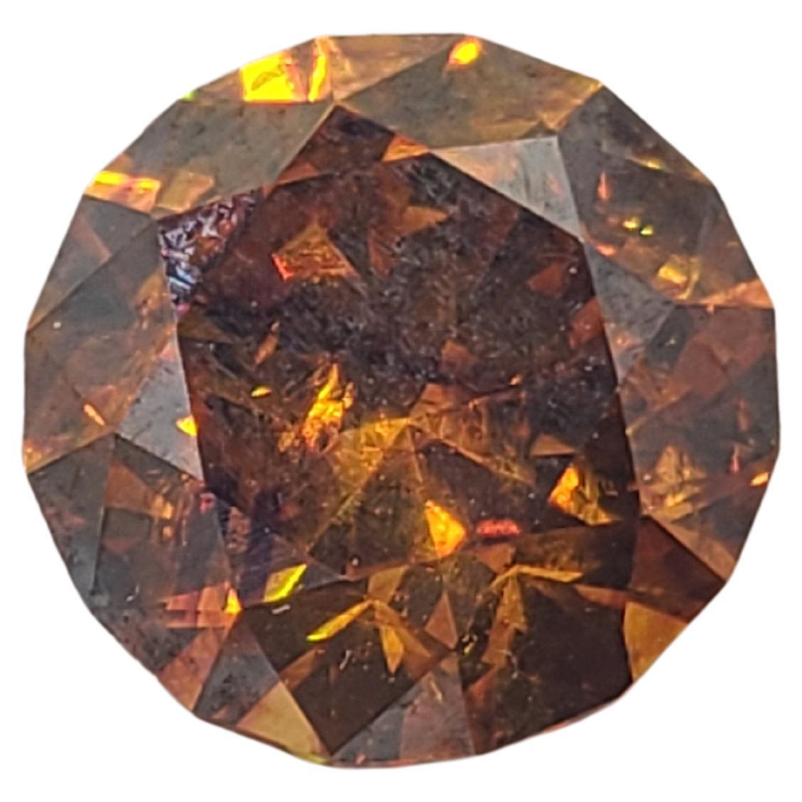 5 Carat Spessartine Orange Garnet 10mm Round Faceted Cut - Single Loose Stone