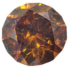 5 Carat Spessartine Orange Garnet 10mm Round Faceted Cut - Single Loose Stone