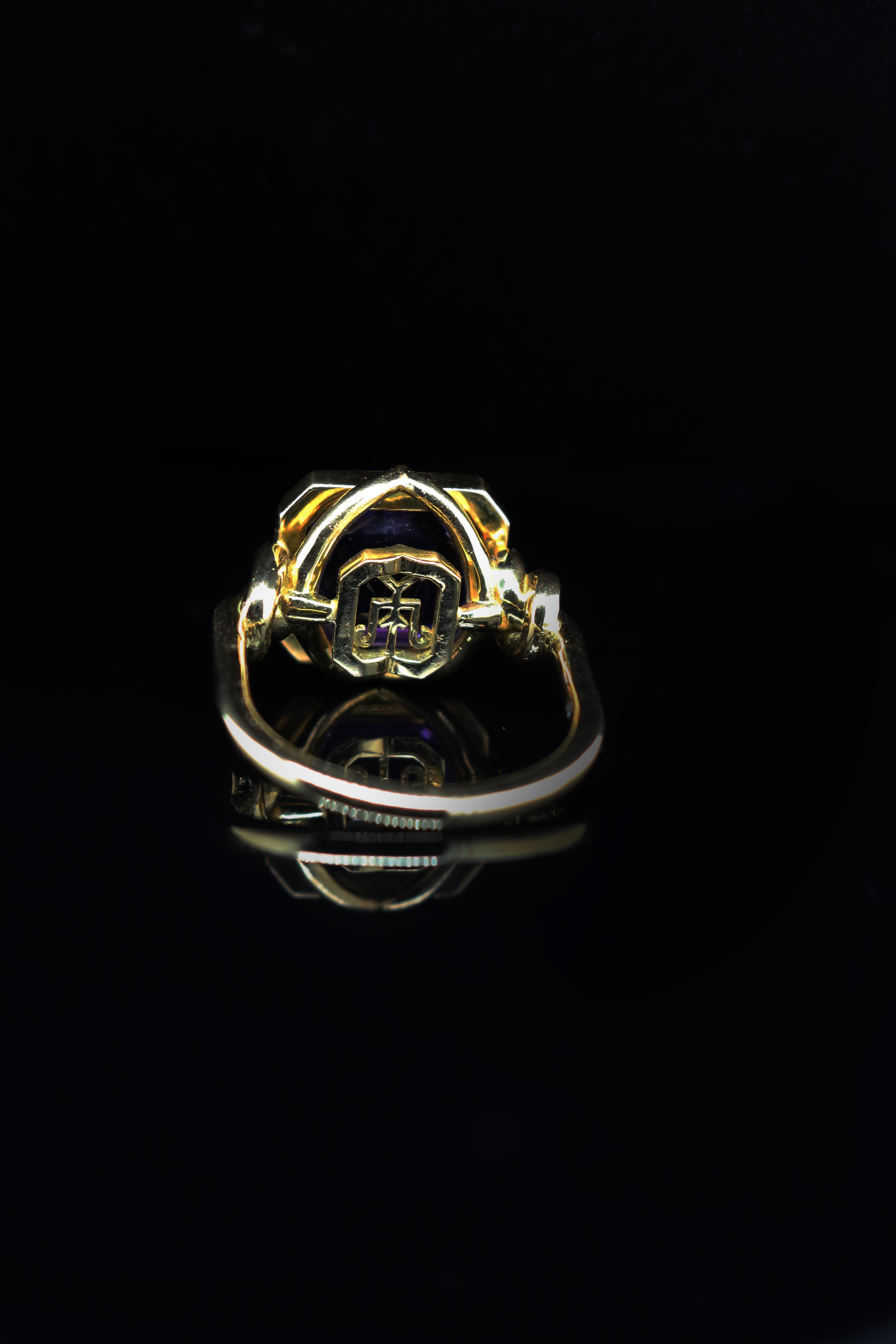 For Sale:  5ct Tanzanite Forget Me Knot Ring in 18ct Yellow Gold 2