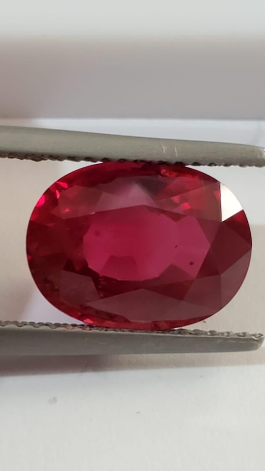 5ct Unheated Mozambican 'Pigeons Blood' Ruby For Sale 1