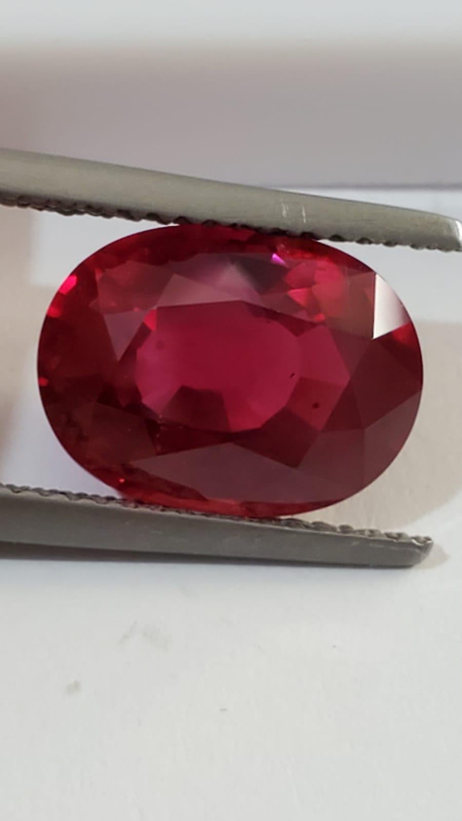 5ct Unheated Mozambican 'Pigeons Blood' Ruby For Sale 2