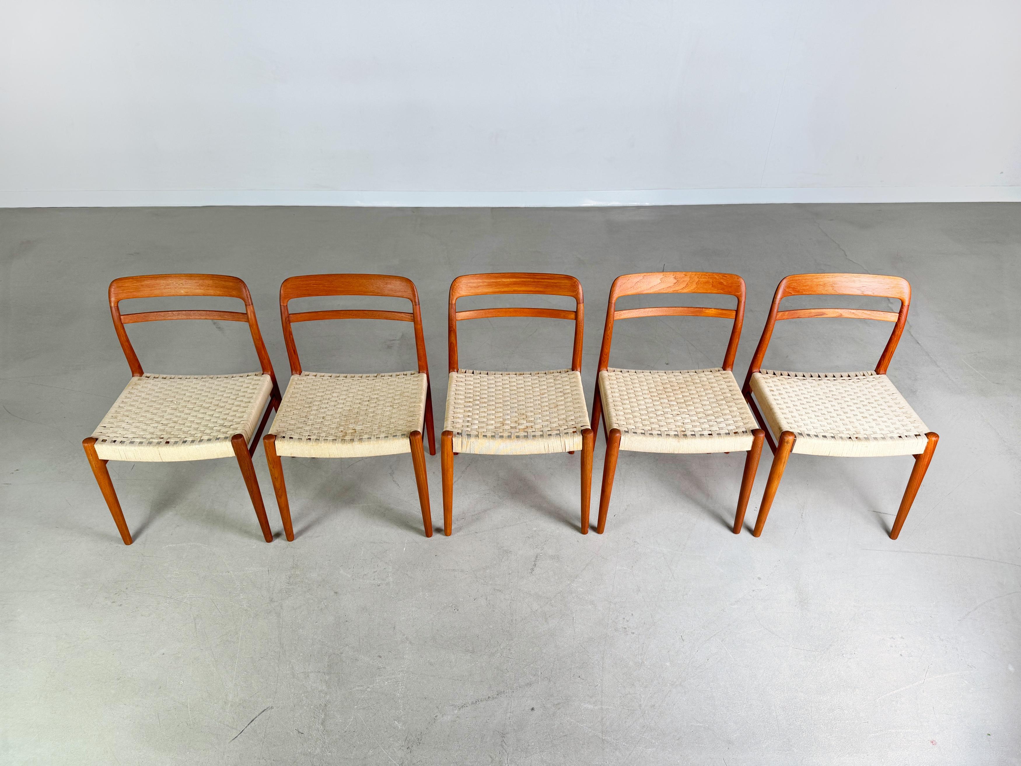 5er Set Mid Century Stühle Gustav Bahus Alf Aarseth (Dänisch) im Angebot