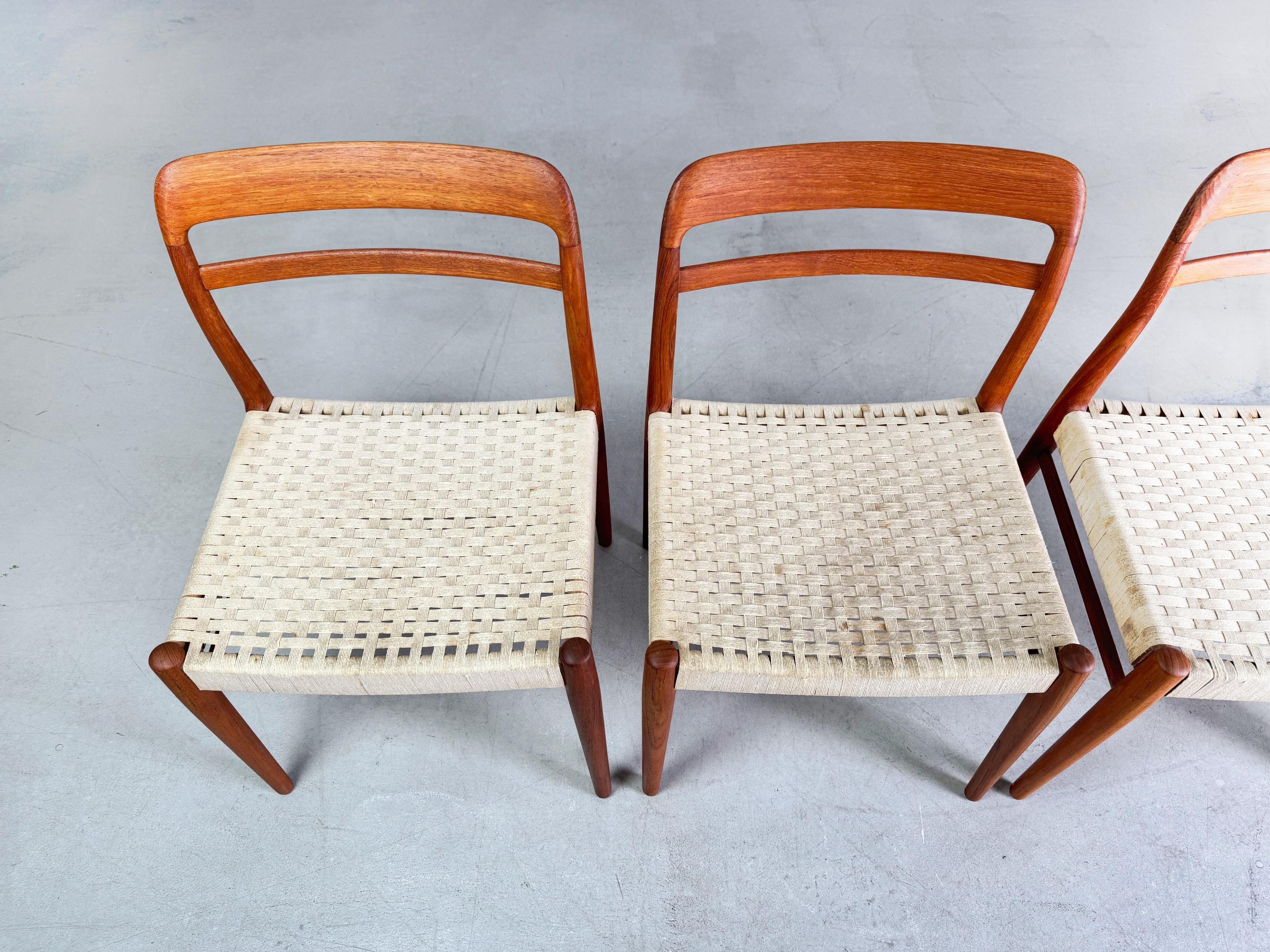 5er Set Mid Century Stühle Gustav Bahus Alf Aarseth im Zustand „Gut“ im Angebot in Berlin, DE