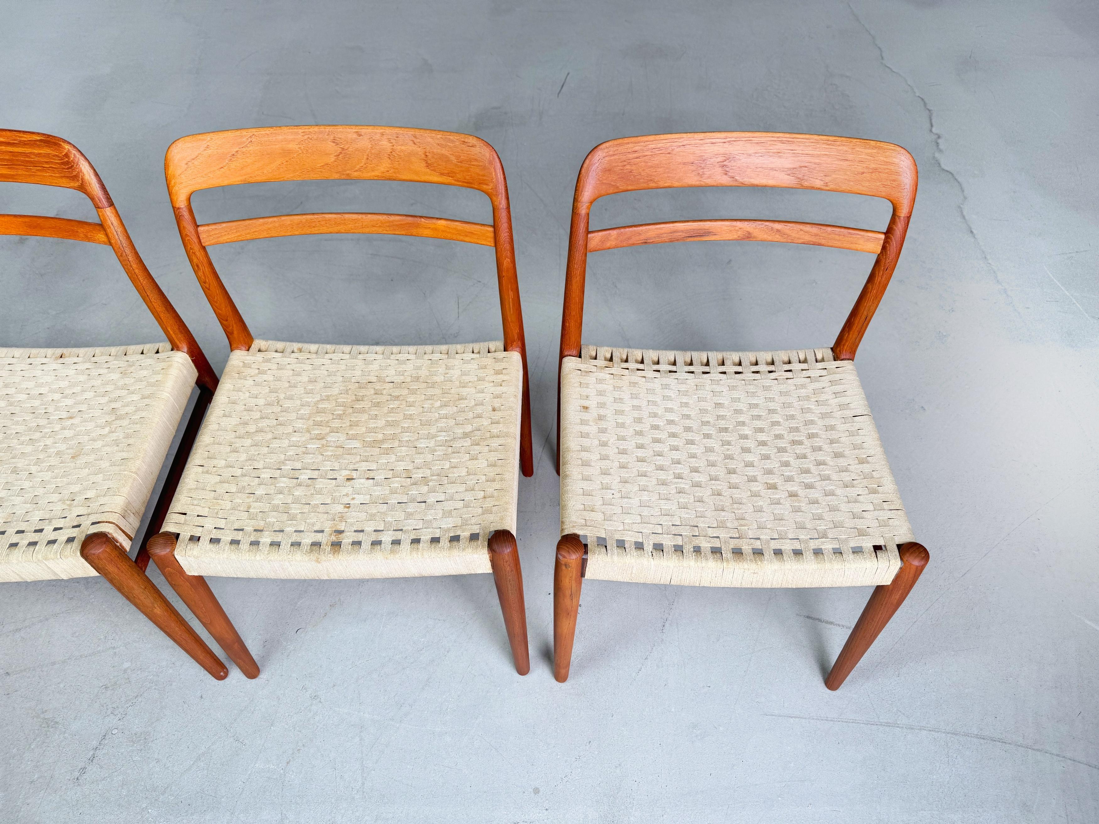 5er Set Mid Century Stühle Gustav Bahus Alf Aarseth (Teakholz) im Angebot