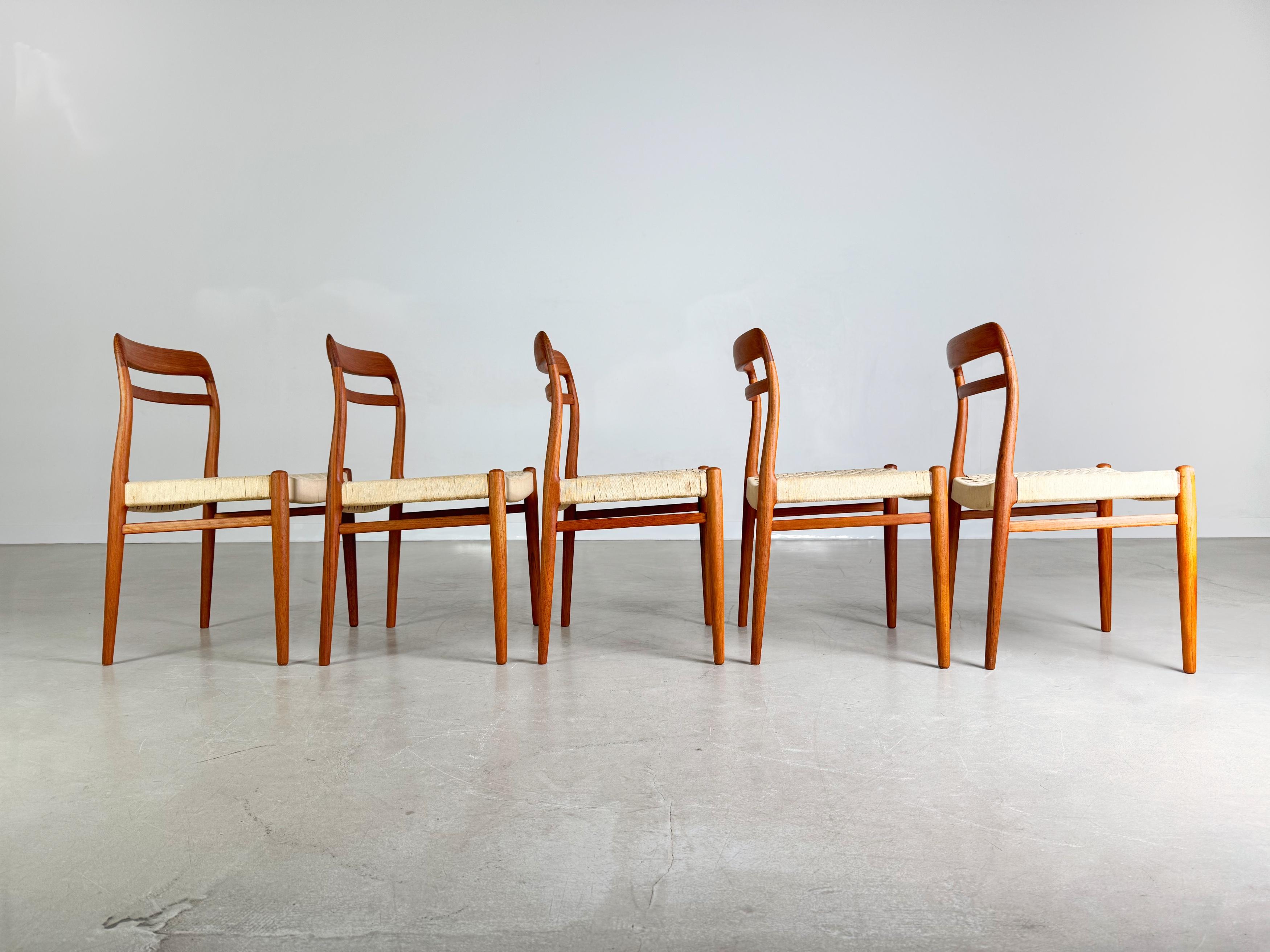 5er Set Mid Century Stühle Gustav Bahus Alf Aarseth im Angebot 1