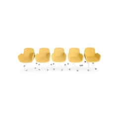 Lot de 5 chaises Lapalma S131 d'origine, modèle Hee Welling, avec accoudoirs en tissu