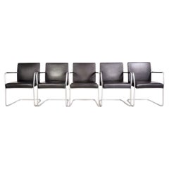 5er Set Walter Knoll Stühle Jason Lite 1500 Leder schwarz
