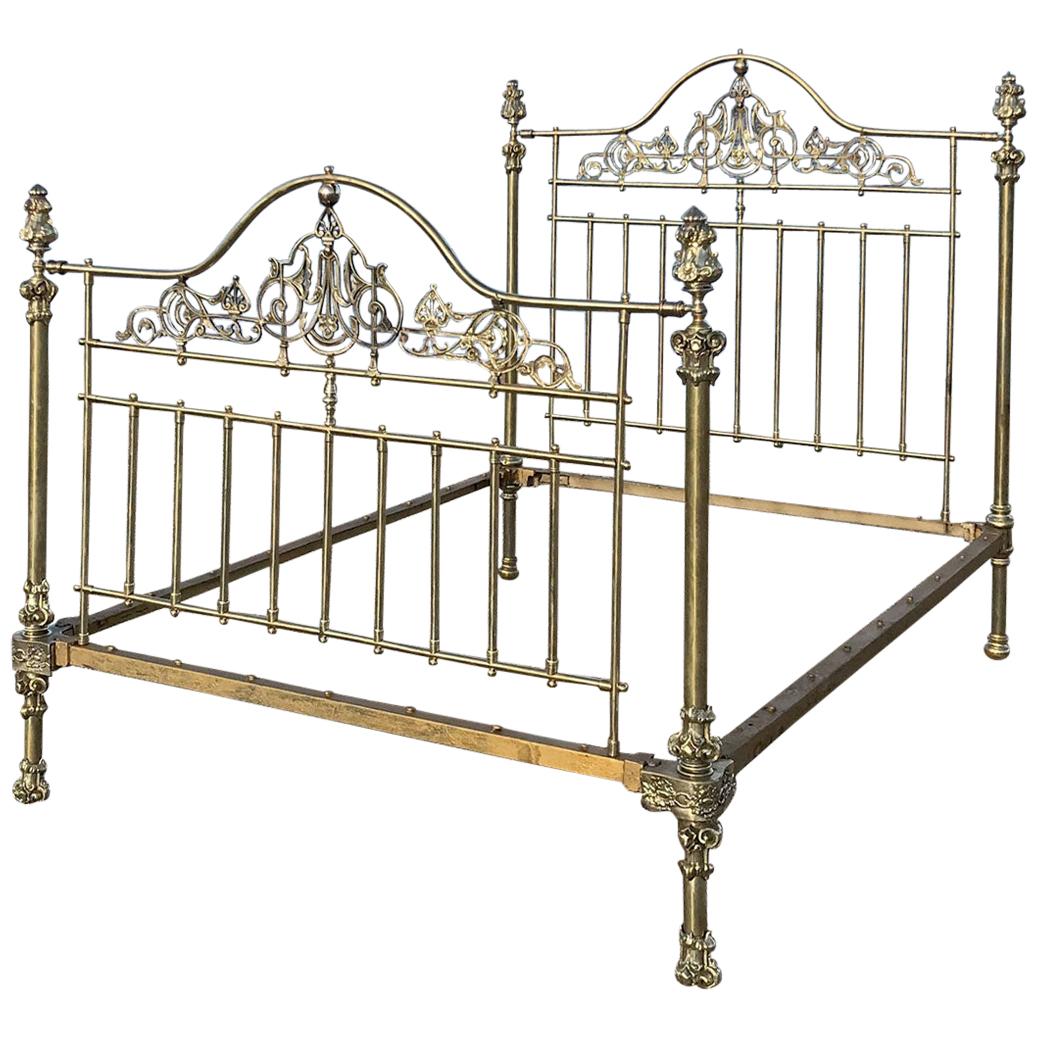 All Brass Antique King Size Bed MK225 For Sale at 1stDibs