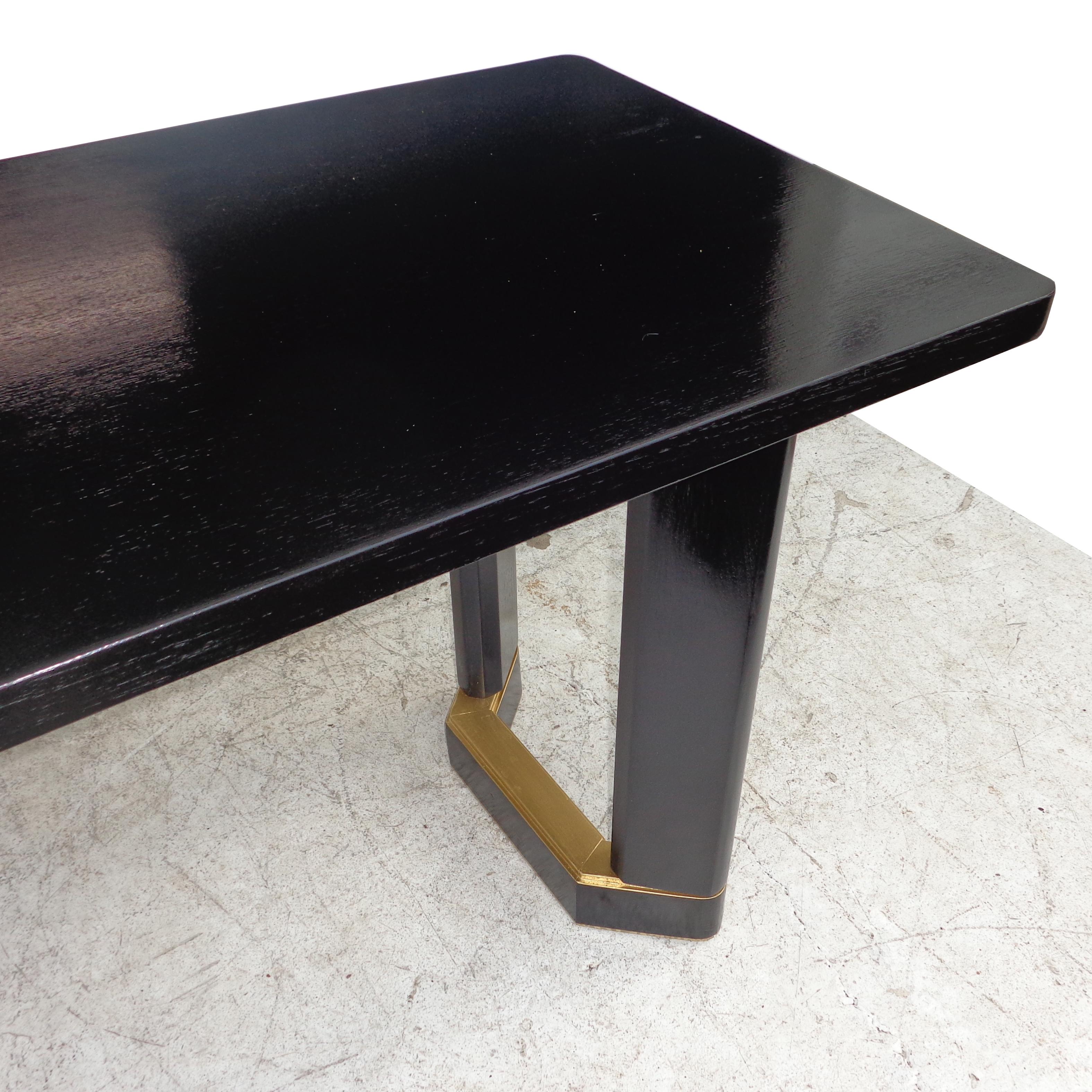 Ebonized Art Deco Style Console Table For Sale
