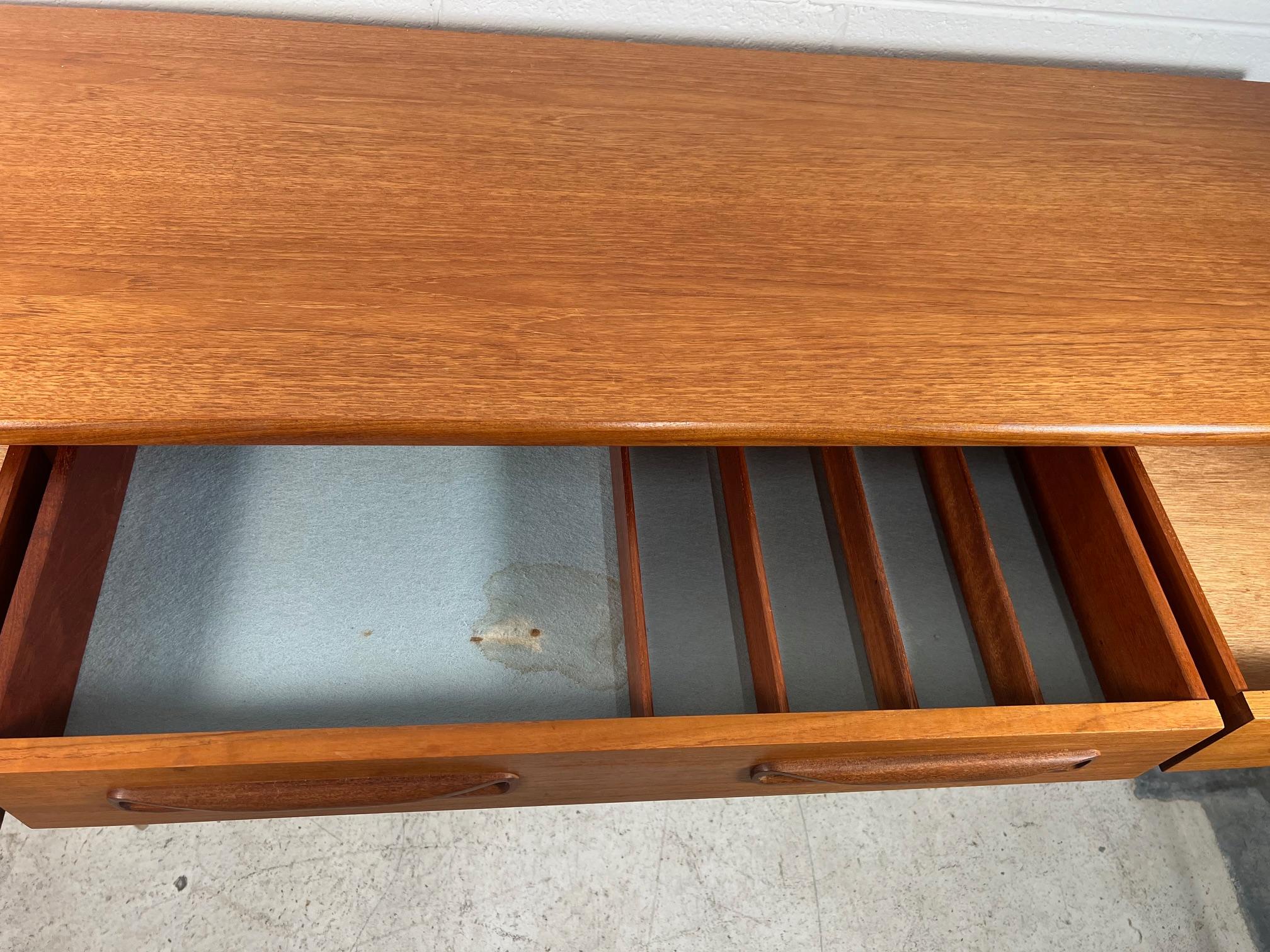 5ft Mid Century Modern Teak Credenza Buffet Console G Plan Fresco  For Sale 1