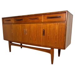 Vintage 5ft Mid Century Modern Teak G Plan Fresco Credenza Sideboard Buffet Cabinet