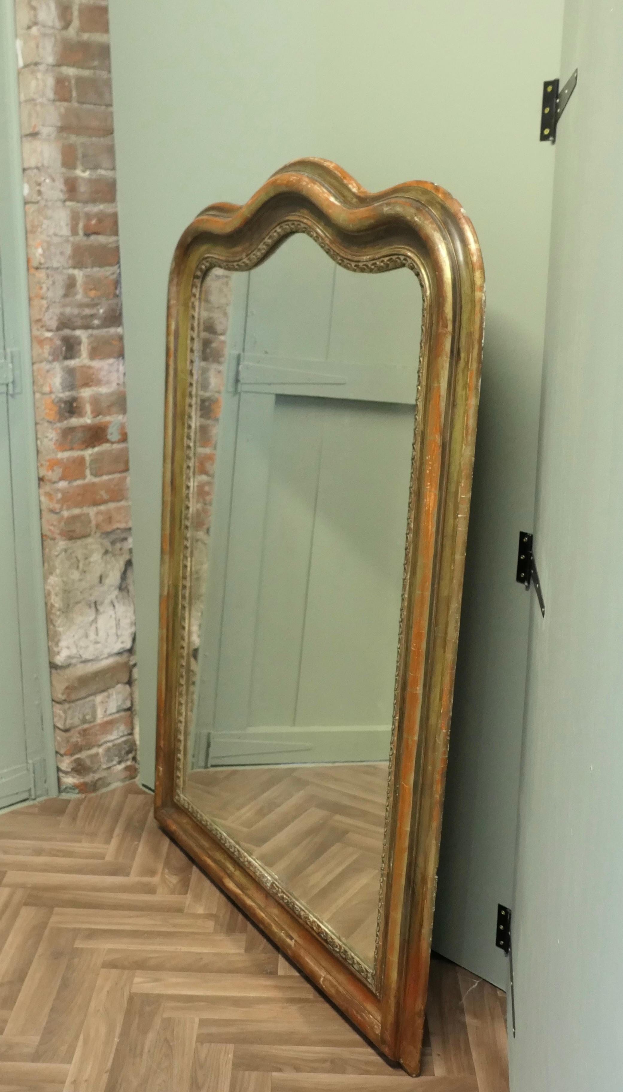 Grand miroir mural Louis Philippe du 19ème siècle Bon état - En vente à Godshill, Isle of Wight