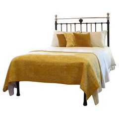5ft breit Gusseisen und Nickel Plattform antike Bett MK328