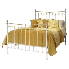 Cama Antigua Crema de 1,5 m de Ancho con Piezas Decorativas MK327