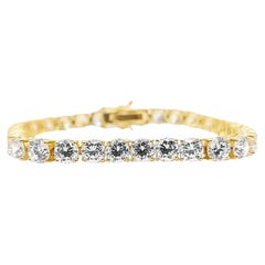 5mm CZ Line Bracelet in Yellow Gold