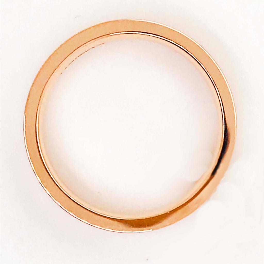 Im Angebot: 5mm Flat Top Band 14K Rose Gold Komfort-Passform Hochglanzpoliert Ring () 3