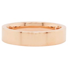 5mm Flat Top Band 14K Rose Gold Komfort-Passform Hochglanzpoliert Ring