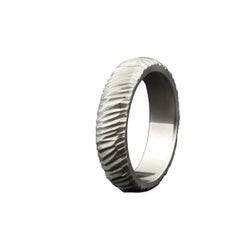 Anello con mini sfaccettature da 5 mm in argento sterling 925 di Leonie Simpson