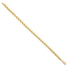 5MM Polished San Marco Gold Link Chain Bracelet 14k Yellow Gold