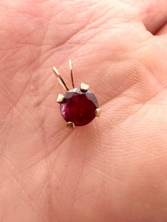 5mm ruby pendant 10KT gold Valentines gift idea