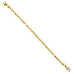 5MM San Marco Gold Link Chain Bracelet with Polished & Brushed Satin Finish