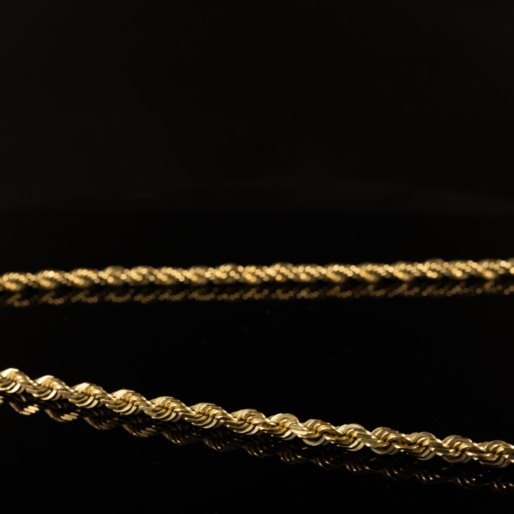 5mm Thick 14k Gold Rope Chain 24