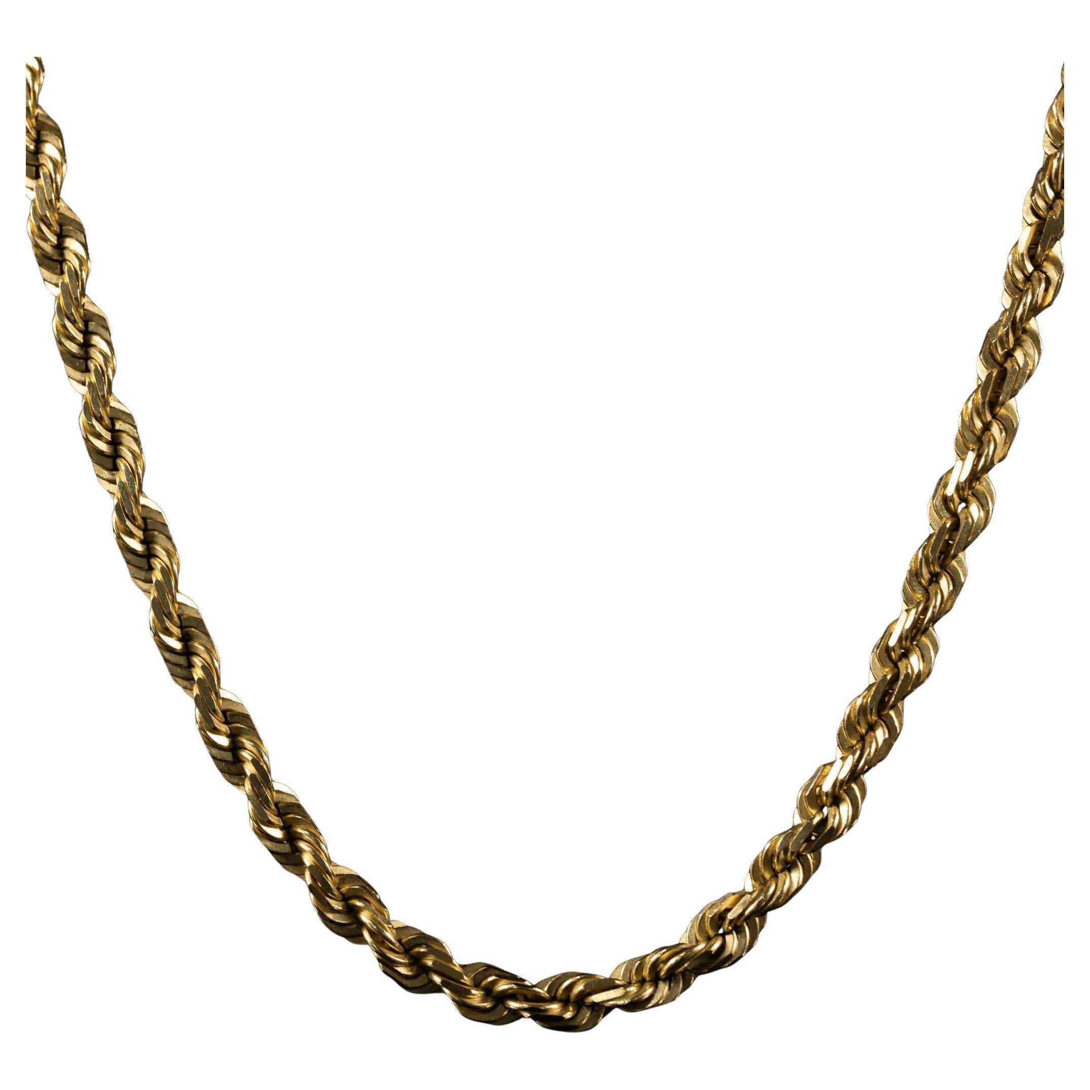 Vintage Rose Brass Twisted Hammered Double Cable Chain Necklace – 24 Inches (W804)
