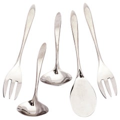 5pc Scandanavian Style Modern Serving Set by Oxford Hall