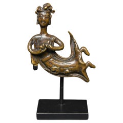 5th/6thC Pre-Tang Bronze Buddhist "Angel" From an Early Large Buddha Backplate