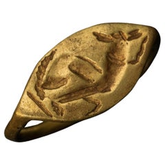 Antique 5th Century BC Ancient Greek Gold Finger Ring
