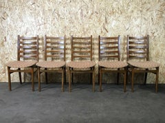 5x 60s 70s Chairs Dining Chair Danish Design 60s