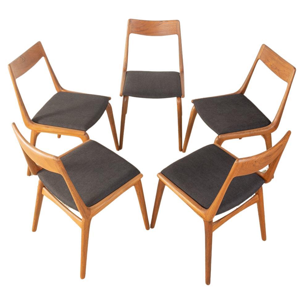 5x Alfred Christensen Boomerang 370 Dining Chairs