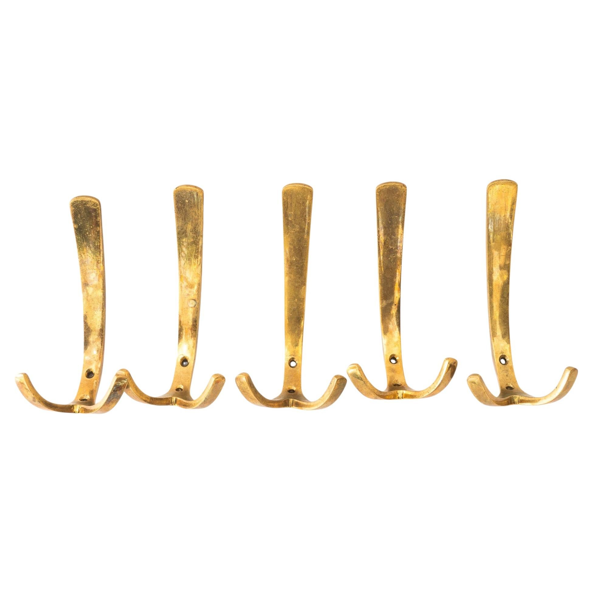 5x Austrian wall hooks by Hertha Baller, 1950s