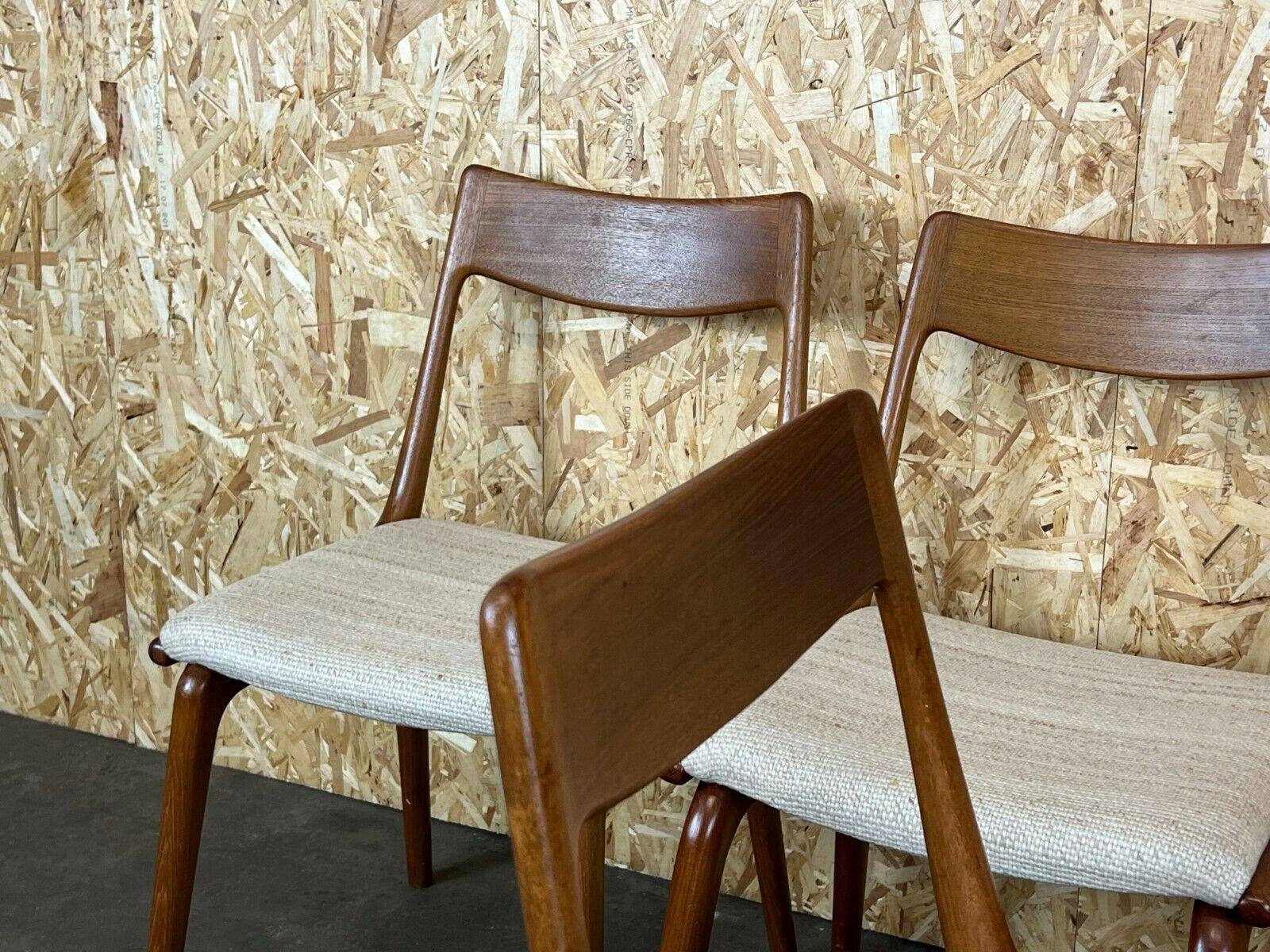 5x Boomerang Dining Chairs Alfred Christensen Slagelse Møbelværk Teak 60s 70s For Sale 5